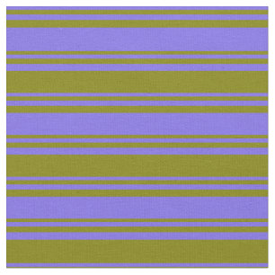 Medium Slate Blue and Green Striped Pattern Fabric