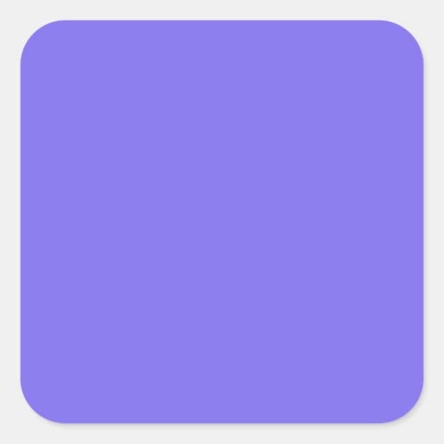Medium Slate Blue Classic Monochromatic Square Sticker (Front)