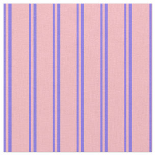Medium Slate Blue & Light Pink Lines Fabric