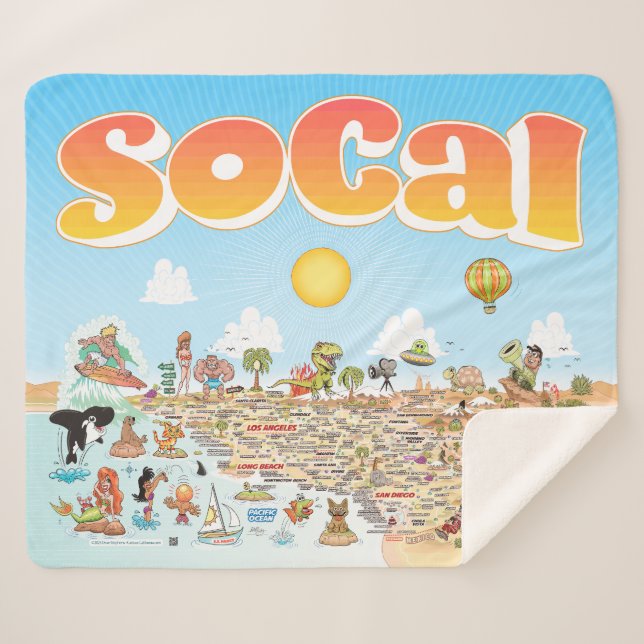 Medium SoCal Sherpa Blanket (Front (Horizontal))