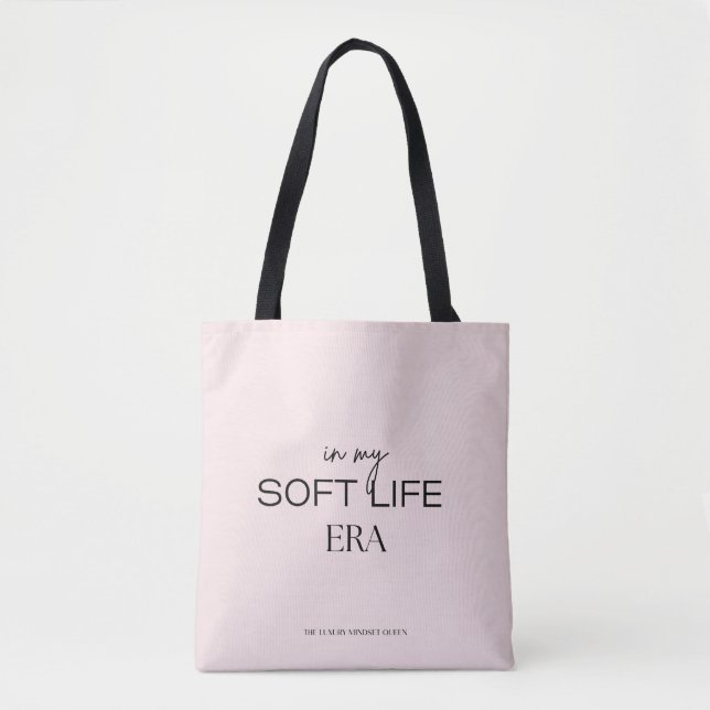 Medium Soft Life Era Tote Bag – Feminine Aesthetic (Front)