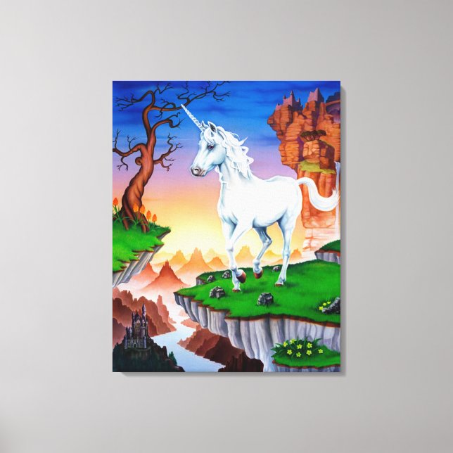 Medium stretched canvas print fantasy Unicorn (Front)