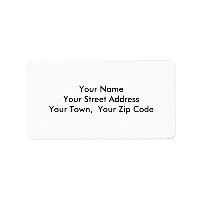 Medium Template Return Address Personalised Labels (Front)