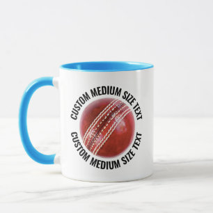 Medium Text LIGHT BLUE Combo 11oz Custom Cricket Mug
