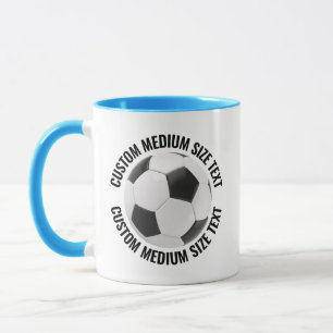 Medium Text LIGHT BLUE Combo 11oz Custom Soccer Mug
