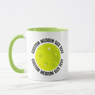 Medium Text LIME Combo 11oz Custom Pickleball Mug