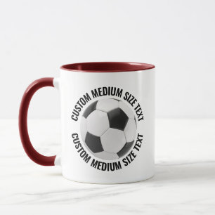 Medium Text MAROON Combo 11oz Custom Soccer Mug