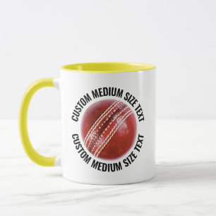 Medium Text YELLOW Combo 11oz Custom Cricket Mug