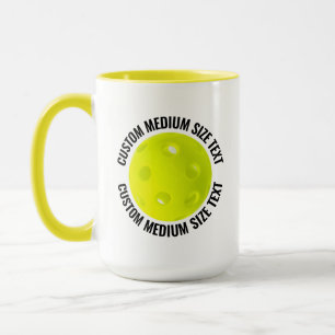 Medium Text YELLOW Combo 15oz Custom Pickleball Mug