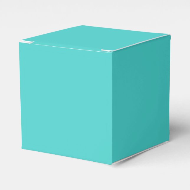 Medium Turquoise Classic Favour Box (Front Side)