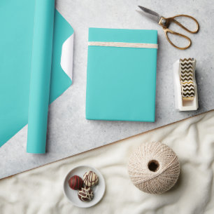 Medium Turquoise Matte Wrapping Paper