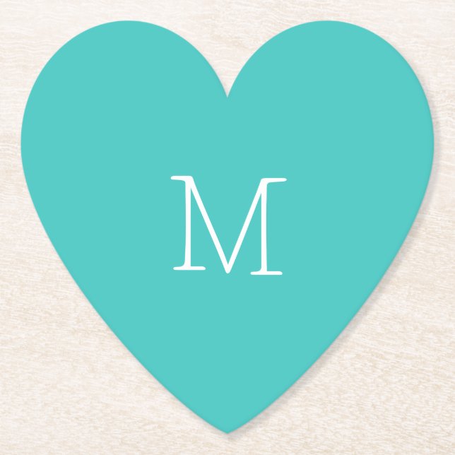Medium Turquoise  Paper Coaster (Front)