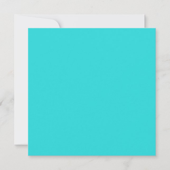 Medium Turquoise Solid Colour Card (Front)