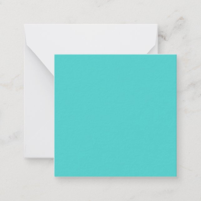 Medium Turquoise Solid Colour Card (Front)