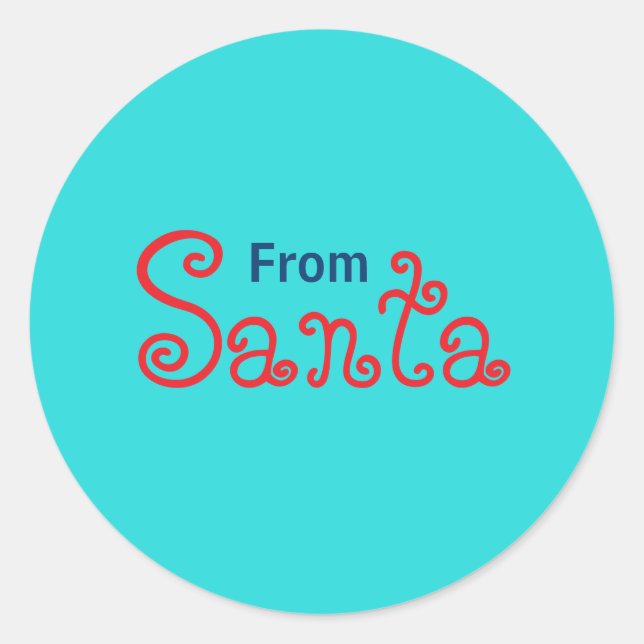 Medium Turquoise Solid Colour  Classic Round Sticker (Front)
