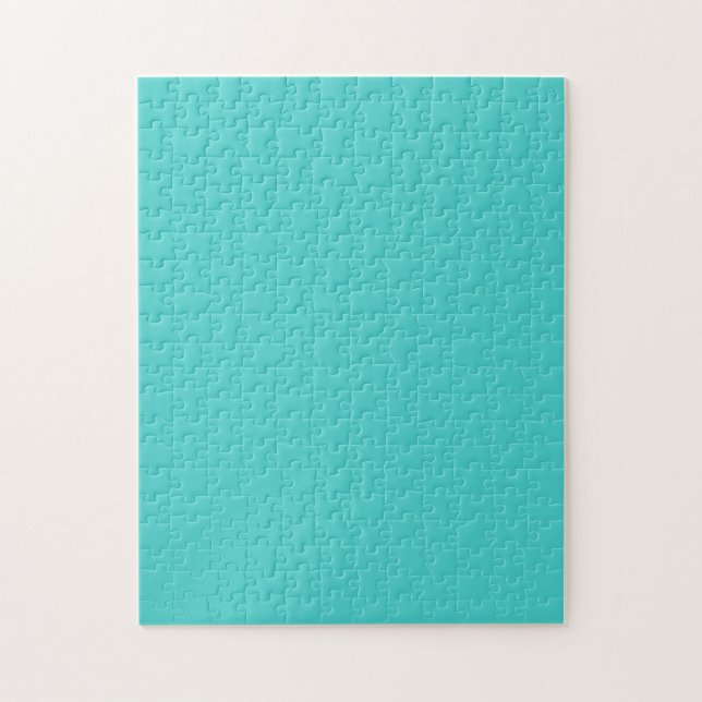 Medium Turquoise Solid Colour Jigsaw Puzzle (Vertical)