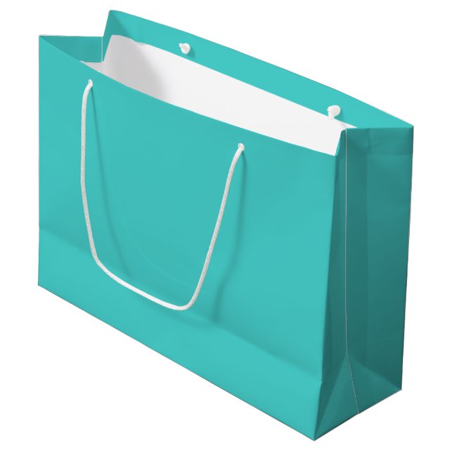 Medium Turquoise Solid Colour Large Gift Bag (Front Angled)