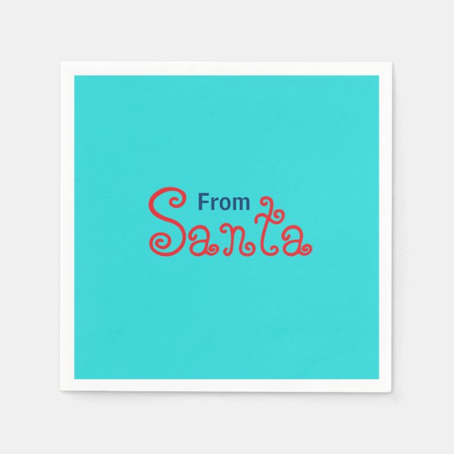 Medium Turquoise Solid Colour  Napkin (Front)
