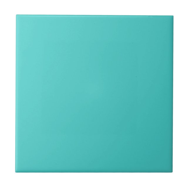 Medium Turquoise Solid Colour Tile (Front)