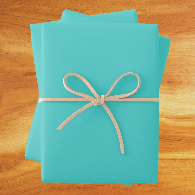 Medium Turquoise Solid Colour Wrapping Paper Sheet (Creator Uploaded)