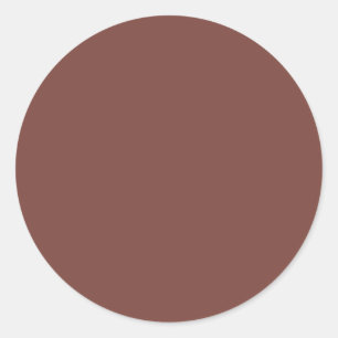 Medium Tuscan Red Stylish Colour Coordinated Classic Round Sticker