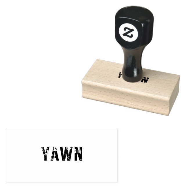 Medium YAWN Rubber Stamp (Stamped)