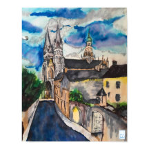 Medival Bayeux Cathedral France Poster