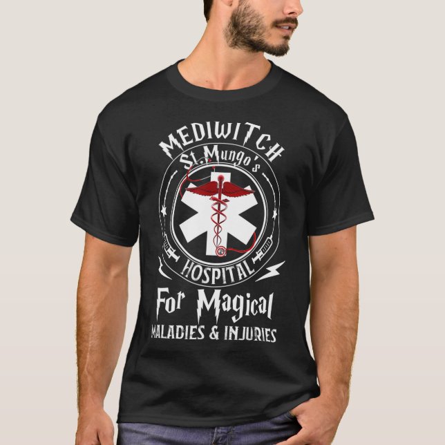 Mediwitch Magical Staff St Mungo Hopital Nure T-Shirt (Front)