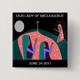 MEDJUGORJE 30-YEAR ANNIVERSARY 15 CM SQUARE BADGE