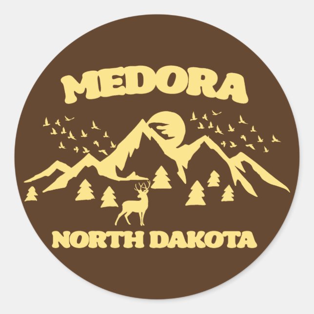 Medora,North Dakota Classic Round Sticker (Front)