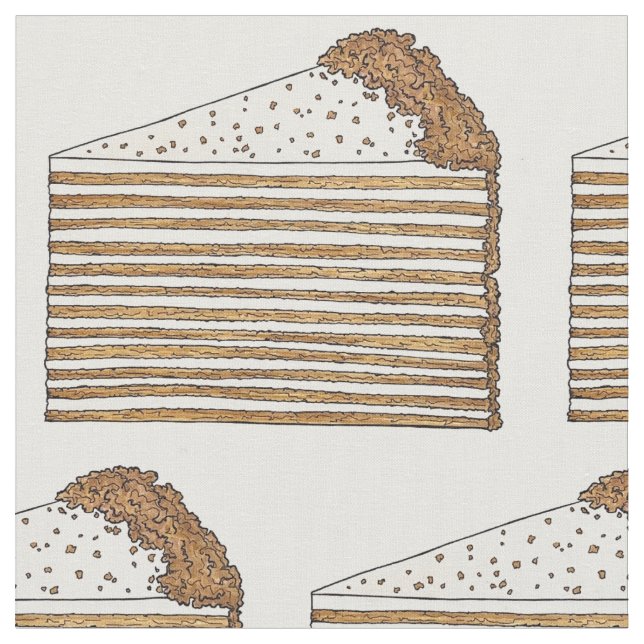 Medovik Medivnyk Russian Ukrainian Honey Cake Food Fabric (Close Up)