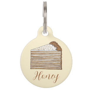 Medovik Medivnyk Russian Ukrainian Honey Cake Food Pet Tag