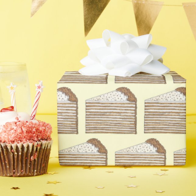 Medovik Medivnyk Russian Ukrainian Honey Cake Food Wrapping Paper (Birthday Party)