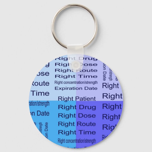 Meds 7 Rights Key Ring (Front)