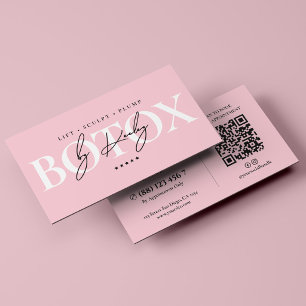 MedSpa Aesthetic Botox Injector Pink Pastel Business Card