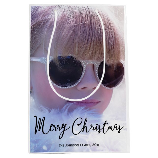 Meduim Photo Christmas Gift Bags (Front)