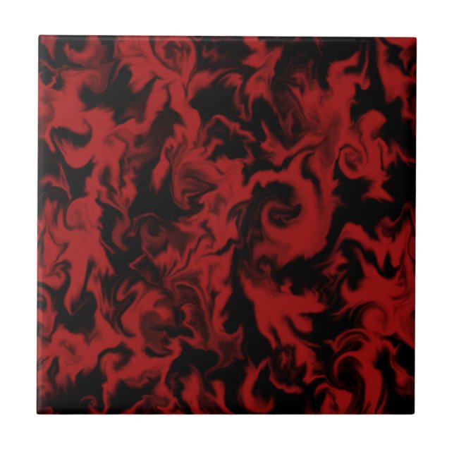 Meduim Red & Black mixed colour tile (Front)