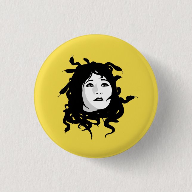 Medusa 3 Cm Round Badge (Front)