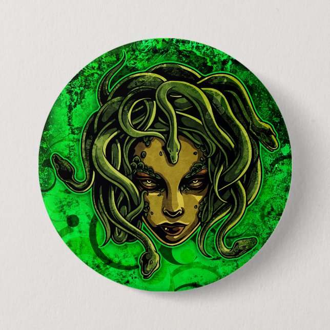 Medusa 7.5 Cm Round Badge (Front)
