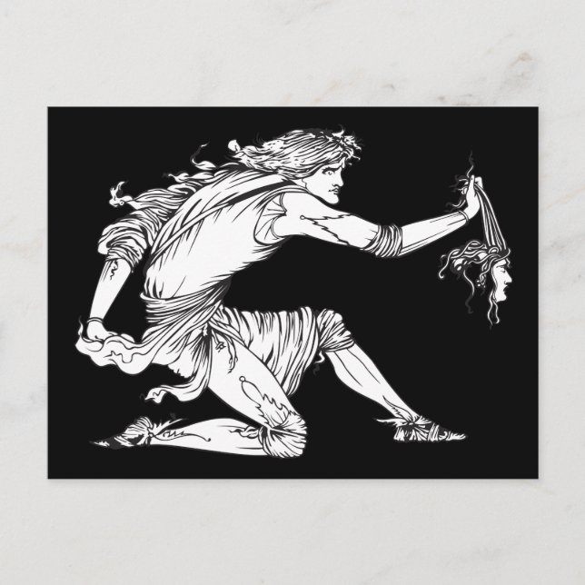 Medusa Aubrey Beardsley Postcard (Front)