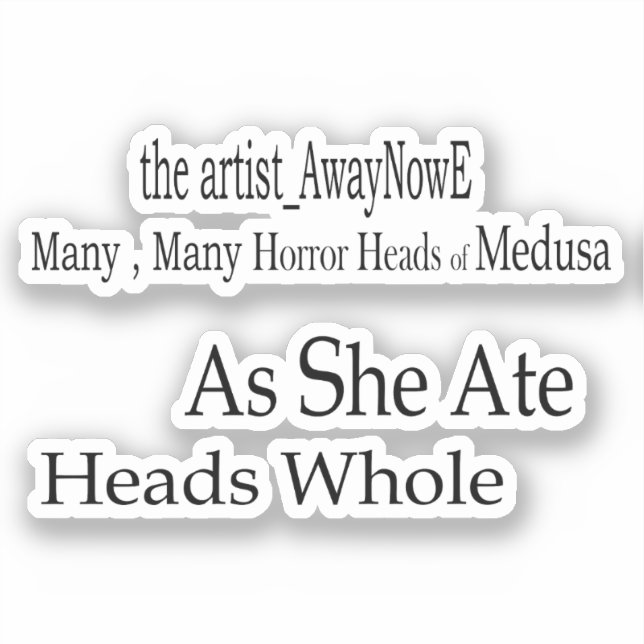 Medusa awaynowe Horror 2MMHead Bphrases Diecut 25 (Front)