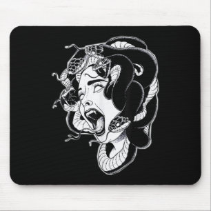 Medusa Blackwork Tattoo Flash  Mouse Mat