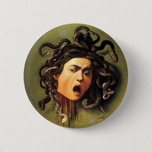 Medusa, Caravaggio 6 Cm Round Badge (Front)