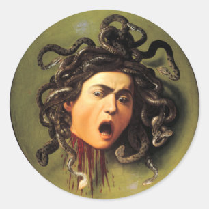 Medusa, Caravaggio Classic Round Sticker