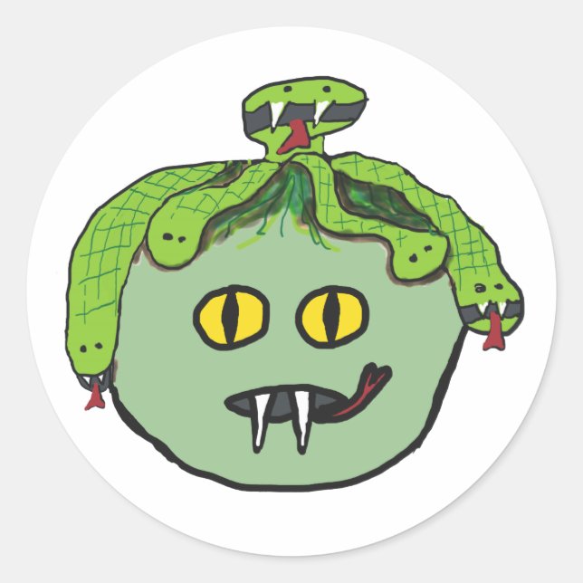 Medusa Classic Round Sticker (Front)