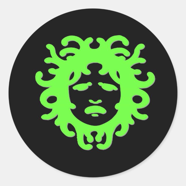 Medusa Classic Round Sticker (Front)