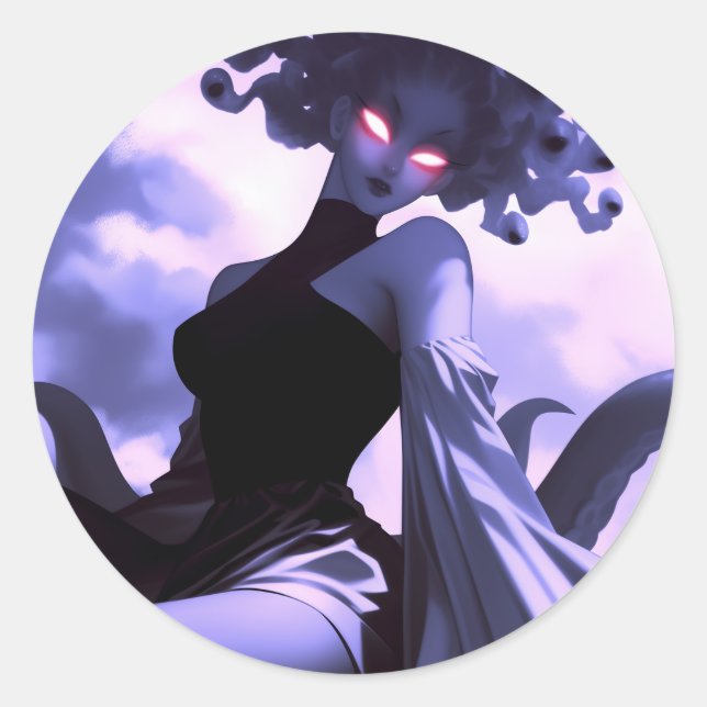 Medusa Classic Round Sticker (Front)