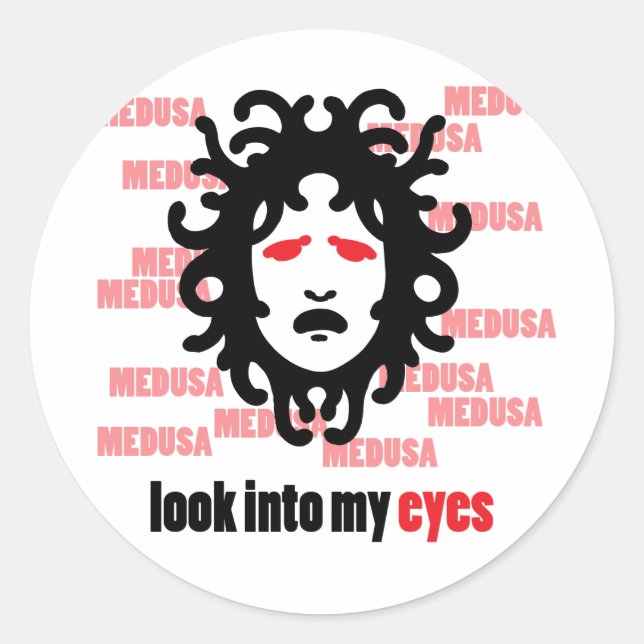 Medusa Classic Round Sticker (Front)