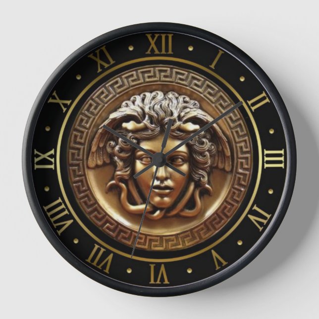 Medusa Copper and Gold Clock (Front)