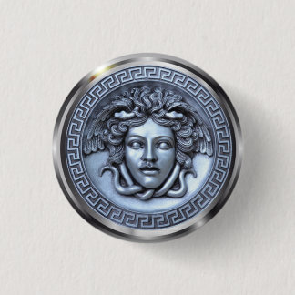 Medusa Designer Pin Button for Clothing, Hats, Etc